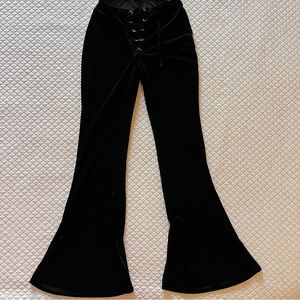 VELVET laced crotch bell bottoms